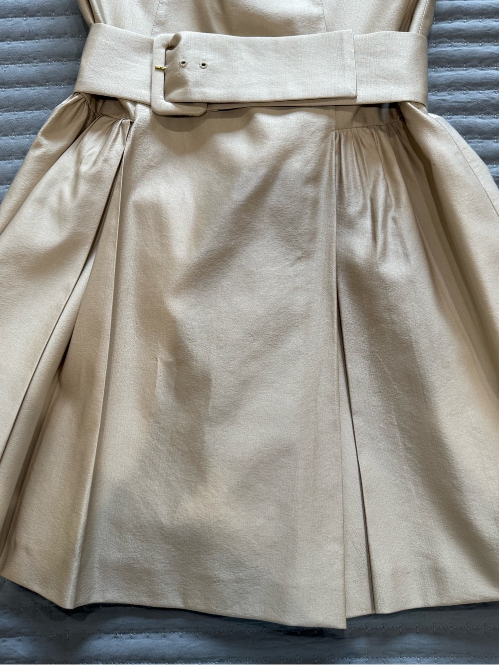 PRADA Cream Sleeveless Belted Mini Dress - Picture 2 of 8